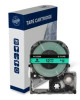 Compatible Epson Label Tapes Black Text on Green Label Tape 12mm wide x 8 metres long