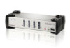 Aten Desktop KVMP Switch 4 Port Single Display VGA w/ audio & OSD, 4x Custom KVM Cables Included, 2x USB Port, Selection Via Front Panel