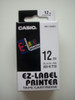 Casio Ez Label Tape 12mm XR12WE Black On White