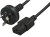 Astrotek AU Power Cable 2m - Male Wall 240v PC to Power Socket 3pin to IEC 320-C13 for Notebook/AC Adapter Black AU Certified