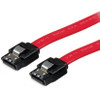 Astrotek SATA 3.0 Data Cable 30cm 7 pins Straight to 7 pins Straight with Latch Red Nylon Jacket 26AWG