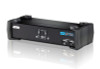 Aten Desktop KVMP Switch 2 Port Single Display DVI w/ audio, 2x Custom KVM Cables Included, 2x USB Port, Selection Via Front Panel