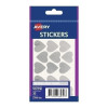 Avery Medium Heart Sticker Silver Box of 10