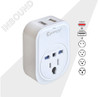 Sansai USB Travel Adaptor USB A + C 2xUSB Charging Outlets 100-240VAC 10A 2400W Compatible with plugs from many countries