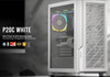 Antec P20C White, ATX, E-ATX, ATX, USB-C, Cable management , 4x HDD or SSD , 375mm GPU, 170mm CPU  3x PWM white 12 CM Fan, Tempered Glass,  Case (LS)