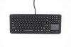 iKey Rugged Keyboard with Integrated Touchpad &amp; Backlighting with PS2 Cable, Black