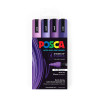 Posca PC-5M Medium Bullet Purples Pack 4
