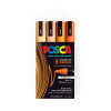 Posca PC-5M Medium Bullet Orange Pack 4