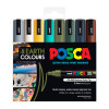 Posca PC-5M Medium Bullet Earth Pack 8