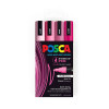 Posca PC-5M Medium Bullet Pinks Pack 4