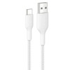 Belkin BoostCharge Pro Braided USB-C to USB-A Cable (2M) - White (CAB022fq2MWH), 3A/15W, 480Mbps, 350K+ Bends, Apple,USB-IF Certified,2 Years Warranty