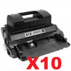 10 X Compatible HP No. 81X Black Toner - 25,000 pages