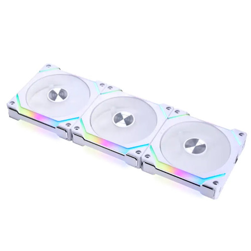 Lian Li 12SLV2-3W, Uni Fan SL-120 ARGB V2, Size: 3x120mm, PWN, Noise: 29.2 dB(A), Airflow: 64.5 CFM, White, Pack of 3, 2 Year Warranty