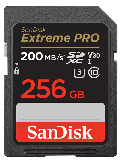 SanDisk 256GB Extreme PRO Memory Card 200MB/s Full HD & 4K UHD Class 30 Speed Shock Proof Temperature Proof Water Proof X-ray Proof Digital Camera