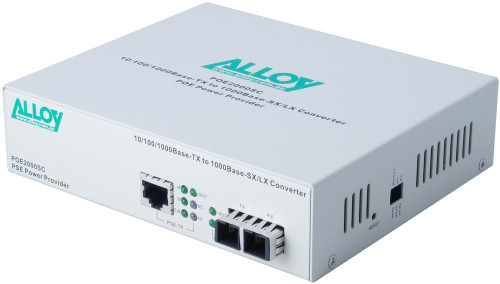 Alloy POE3000LC.10 10/100/1000Base-T PoE RJ-45 to 1000Base-LX SingleMode (LC). Wavelength: 1310nm. Max. range 10Km
