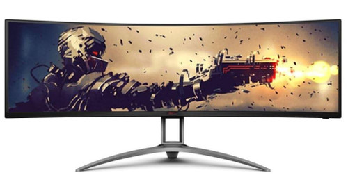 AOC 49' Curved 1800R, 5120X1440 DQHD, 32:9, Adaptive Sync, HDR 400,1ms, 165Hz ,3x HDMI,1x DP,USB-C , Speaker, HAS, KVM (LS) ultra wide monitor