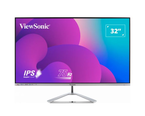 ViewSonic 32' Office Professional Stylis Elegant & Ultra Thin bezel, SuperClear IPS  4ms, FHD,  HDMI, DP, VGA, Speakers, Low Energy 26w, Monitor