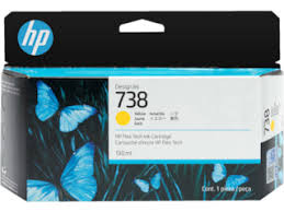 HP #738 130ml Yellow Ink 498N7A