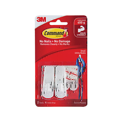 Command Hook 17002ANZ Small Pack of 2 Bag of 6