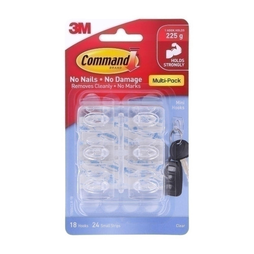 Command Hook17006CLR-VP Mini Pack of 18