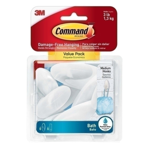 Command Hanger BATH-18-6ES Box of  6