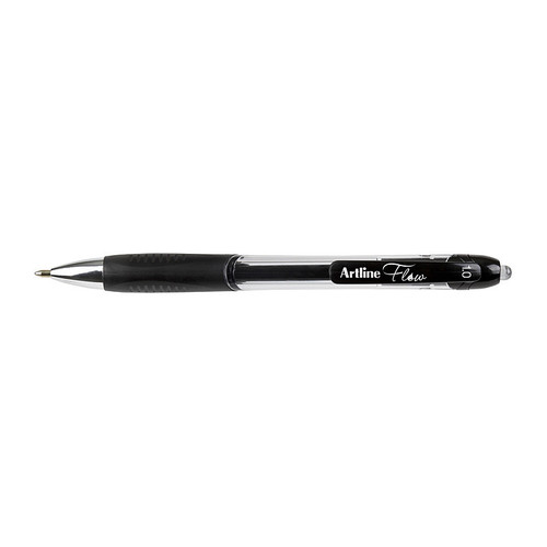Artline Flow Retractable Pen Black Box of 12