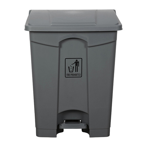 Cleanlink Rubbish Bin With Pedal Lid 68 Litre Grey