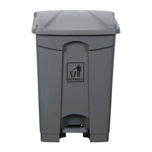 Cleanlink Rubbish Bin With Pedal Lid 45L Gry