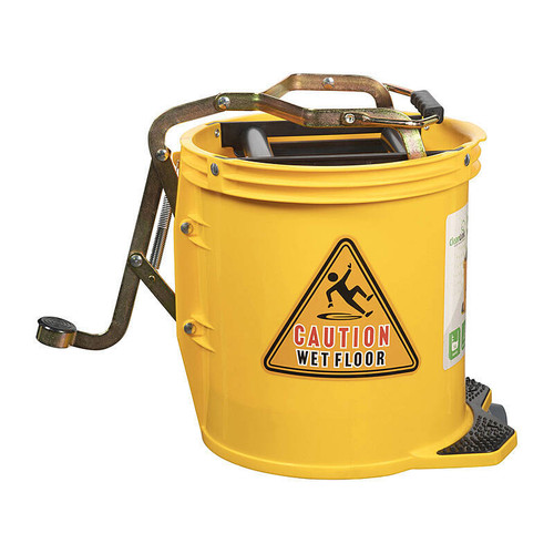 Cleanlink Heavy Duty Mop Bucket Metal Yellow