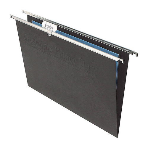 Crystalfile Suspension File Heavy Duty Black Complete Foolscap Box of 50