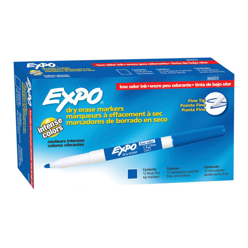 Expo Whiteboard  Marker Fine Blue Box of  12
