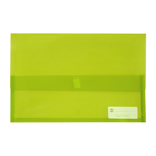 Marbig Wallet Foolscap Polypick Lime