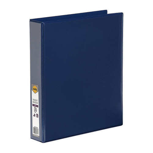 Marbig Insert Binder Clearview A4 2D Ring 38mm Blue