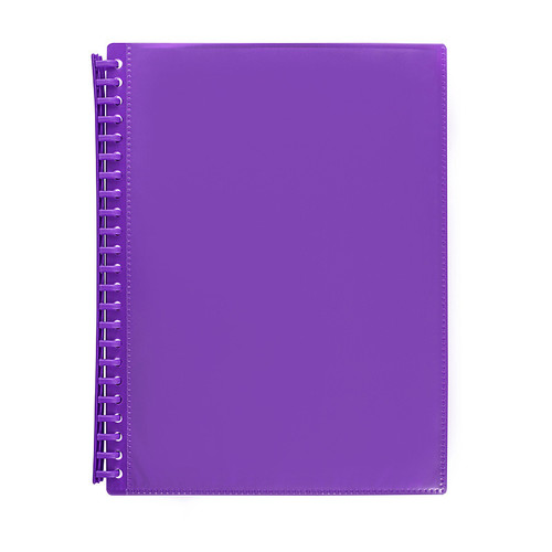 Marbig Display Book Refillable A4 Clearview 20P Transparent Purple