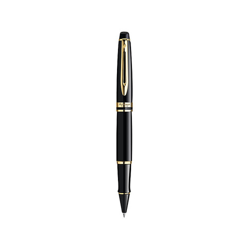 Waterman Expert Black Gold Trim Roller Ball