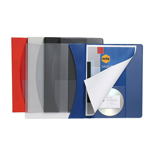 Marbig File A4 Flat Premium Insert Cover Red