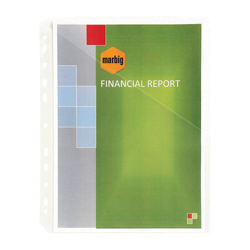 Marbig Sheet Protectors Easy Access A4 D Ring Pack of 10