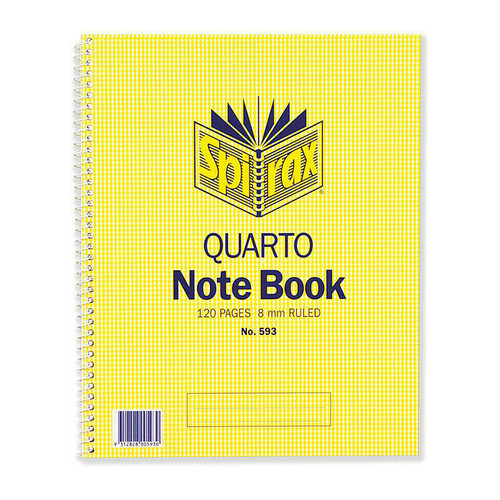 Spirax 593 Notebook Quatro 120 Page Pack of 10