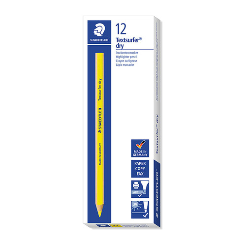 Staedtler Highlighter Dry Textsurf Yellow Box of 12