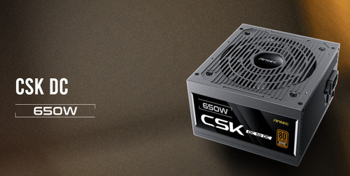 Antec CSK650DC 80+ Bronze, PCI-E 5.1,  Continuous Power, DC to DC, Flat Cables,. CircuitShield Protections, Thermal, Reliable Value Power Supply 5yr