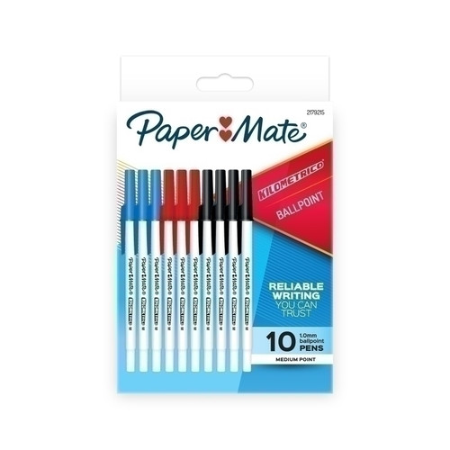 Paper Mate Kilometrico Assorted Pack of 10R Box12
