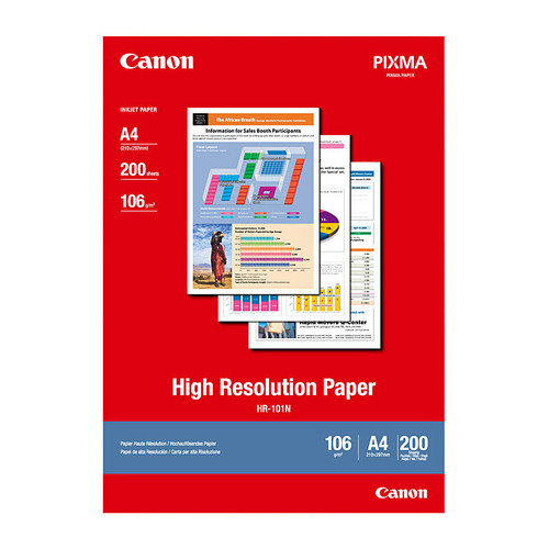 Canon High Resolution Paper A4 200 Sheets 110gsm - HR-101N