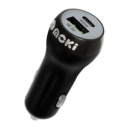 Moki Car Charger PD Type-C, QC Type-C to Qualcomm Quick Charge technology