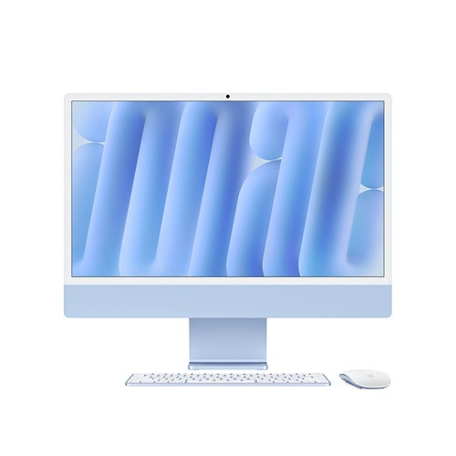 iMac 24in Retina 4.5K - Blue - M4 (10-core CPU / 10-core GPU) - 16GB - 256GB SSD - Magic Kb w/Touch ID - GbE