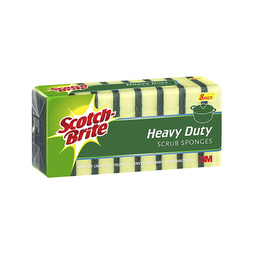 ScotchBrite Scrub Sponge Heavy Duty Pack of 8