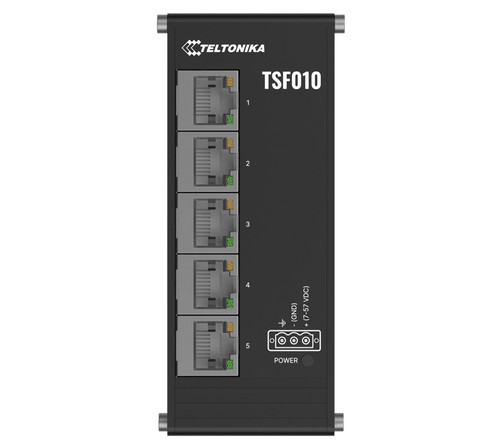 Teltonika Flat Ethernet Switch, 3-Pin Power Input, Flat and compact design, Plug-and-Play, 7-57 VDC, PSU excluded