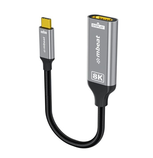 mbeat Tough Link 8K USB-C to HDMI Adapter - Space Grey Up to 48Gbps (HDMI 2.1) Up to 8K (7680 x 4320) @60Hz