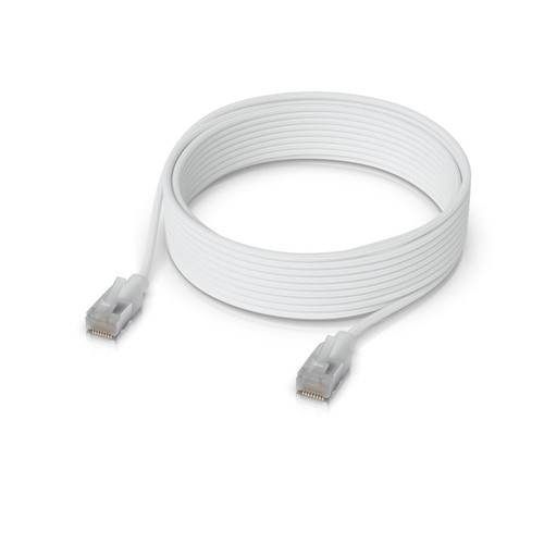 Ubiquiti UniFi Premium Patch Cable, 12M, White, Ultra-thin Braided Patch Cable, Designed And Optimized For 10 GbE Networking.
