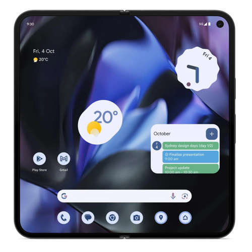 Google Pixel 9 Pro Fold 5G 256GB - Obsidian (GA05518-US)*AU STOCK*, 8.0', OLED,120Hz,16GB/256GB, 48MP/10MP, Single SIM + eSIM,4650mAh,2 Years Warranty