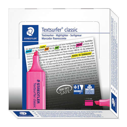 Staedtler Highlighter Textsurf Pink Wallet of 10